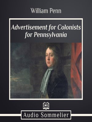 Advertisement for Colonists for Pennsylvania - Audiobook